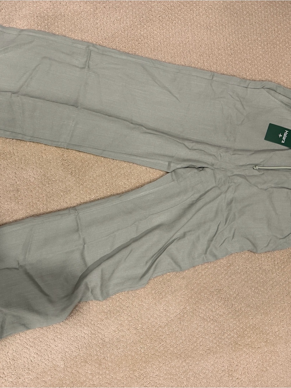 HALARA Sage Green Wide-Leg Drawstring Pants - Picture 2 of 3